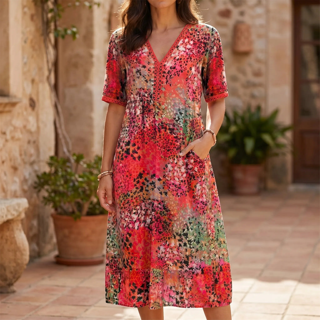 Floriana - Robe D'été Coupe Midi