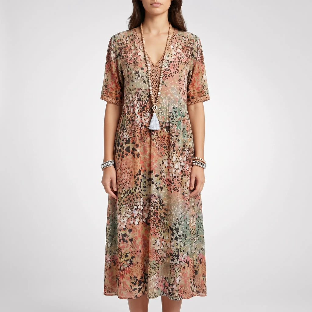 Floriana - Robe D'été Coupe Midi