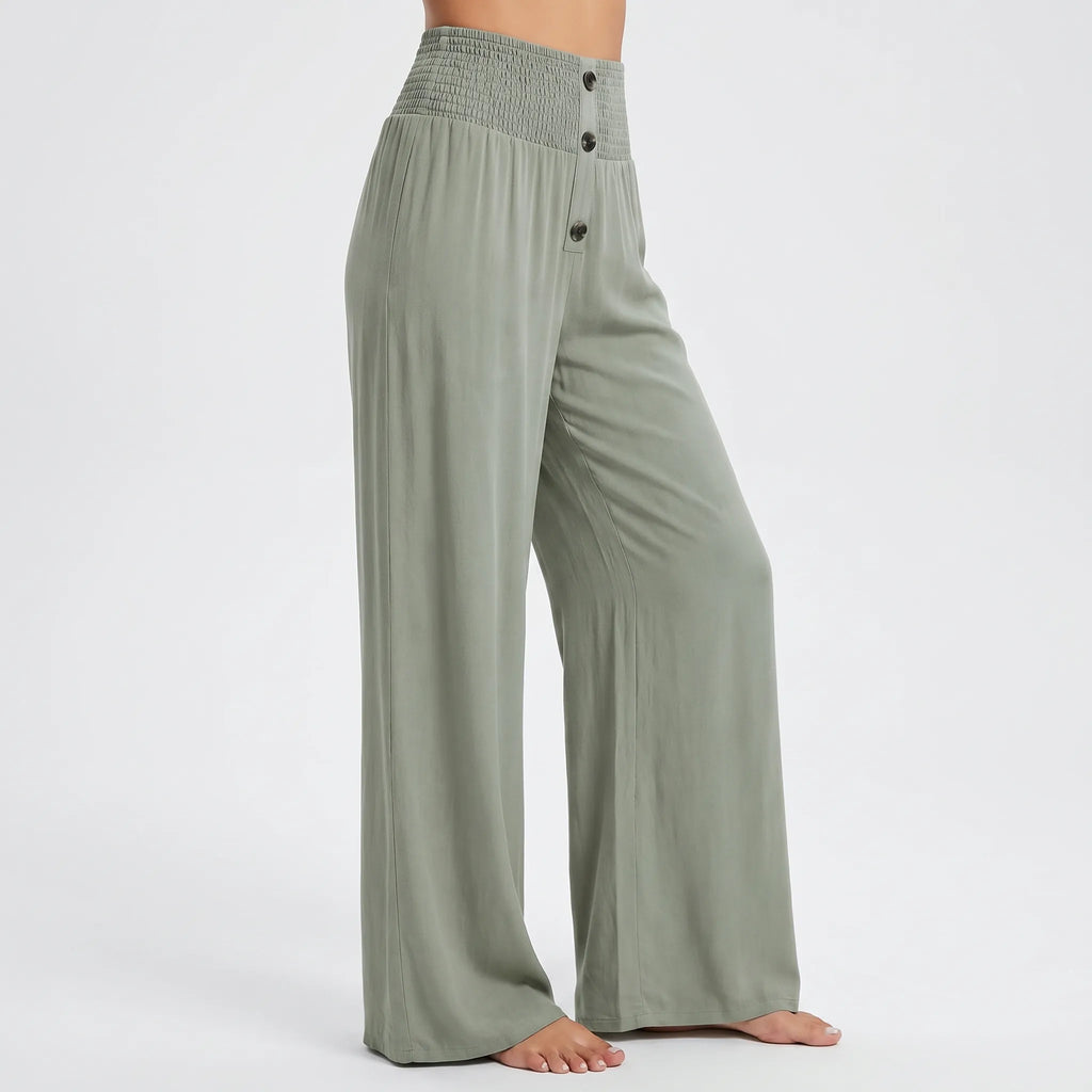 Volansia - Pantalon Large Taille Haute