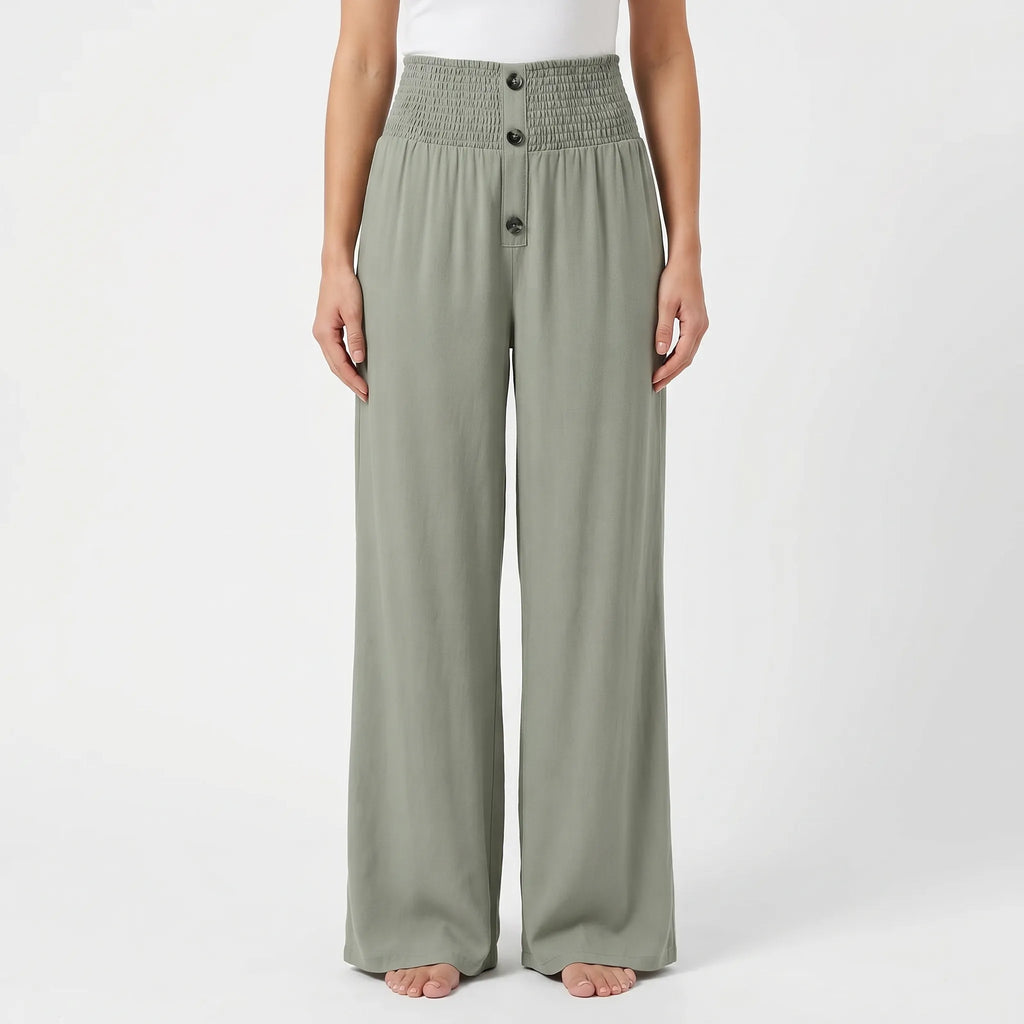 Volansia - Pantalon Large Taille Haute