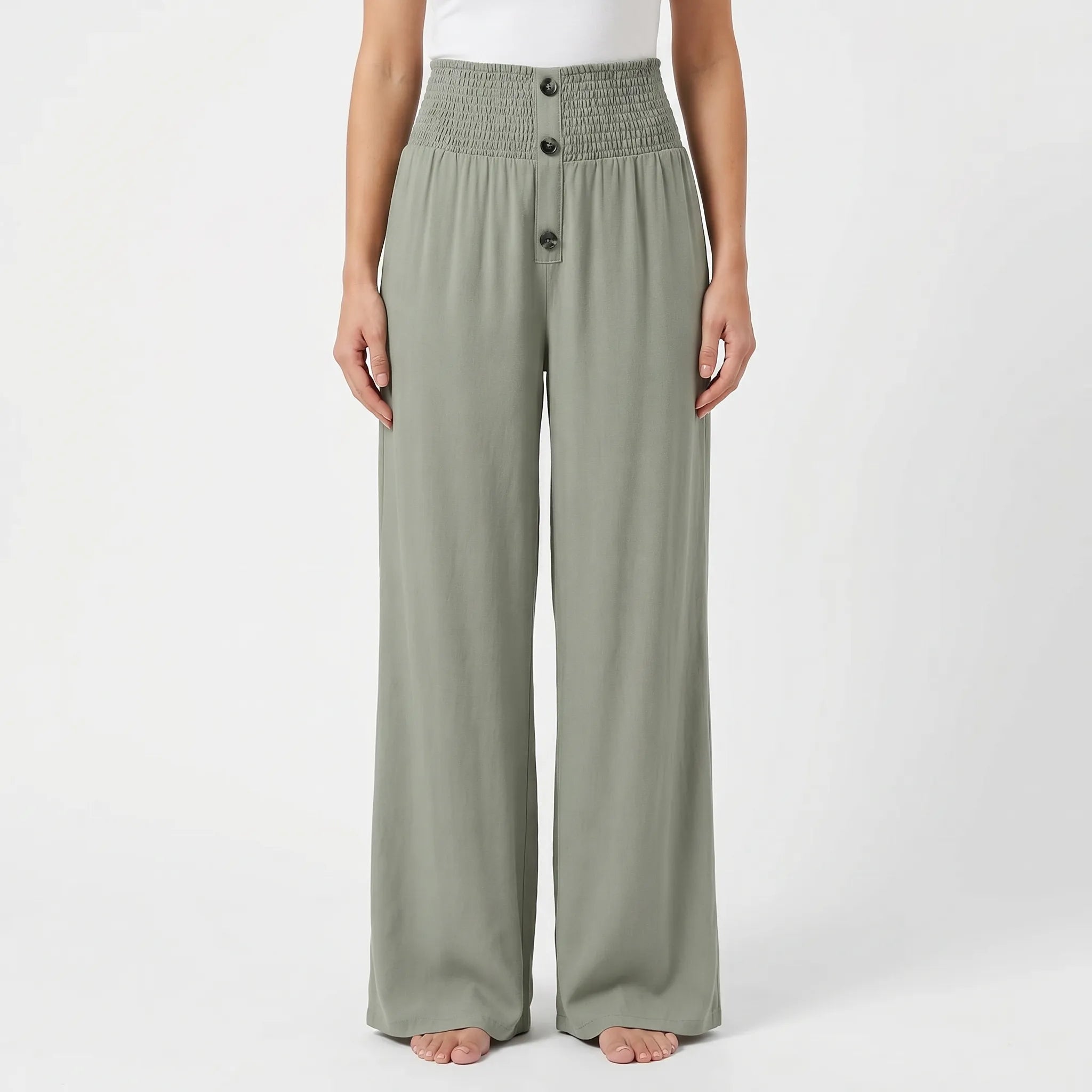 Volansia - Pantalon Large Taille Haute